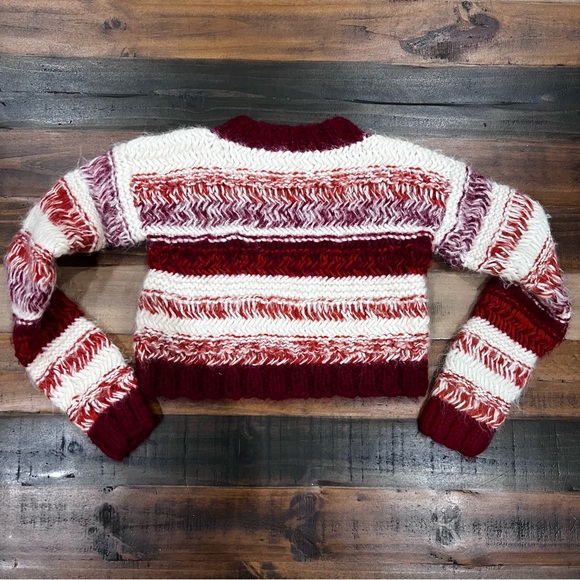 AYNI red cream orange crop stripe sweater xsmall - Picture 5 of 5
